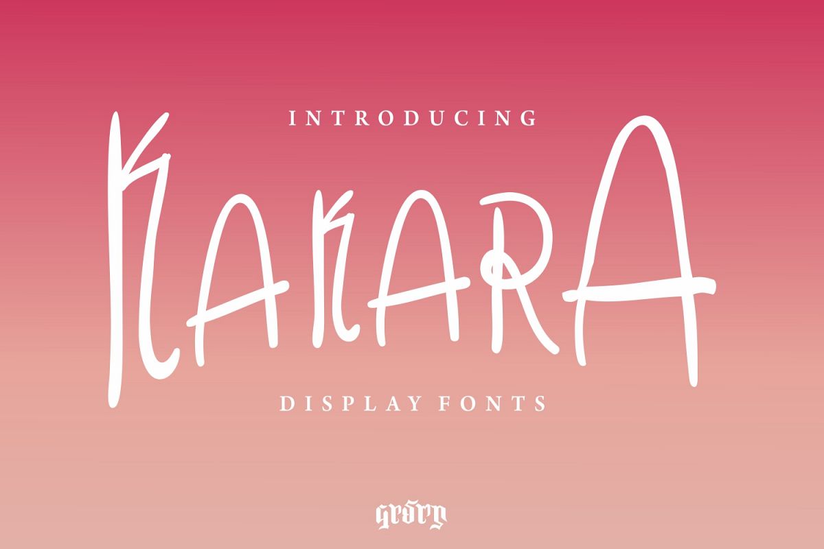 Kakara Display Font example image