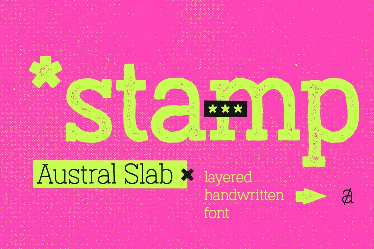 Austral Slab Stamp example image