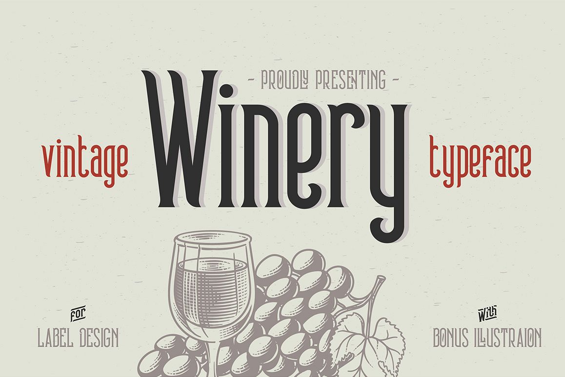Winery typeface + bonus example image