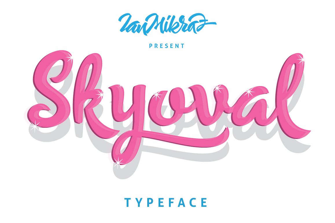 Skyoval Typeface example image