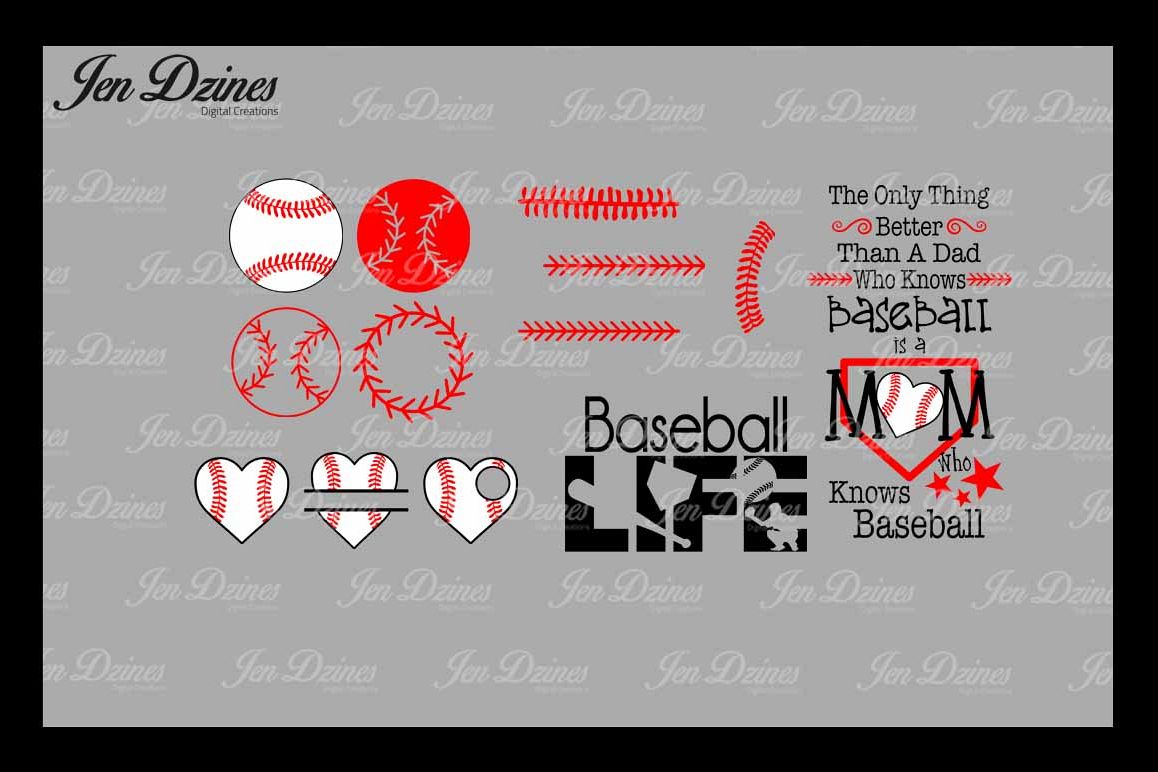 Baseball Bundle SCG DXF EPS PNG example image