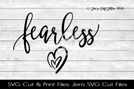 Fearless Hearts SVG Cut File example image