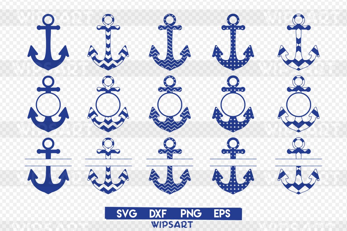 Download SALE! Anchor pattern svg, anchors monog | Design Bundles