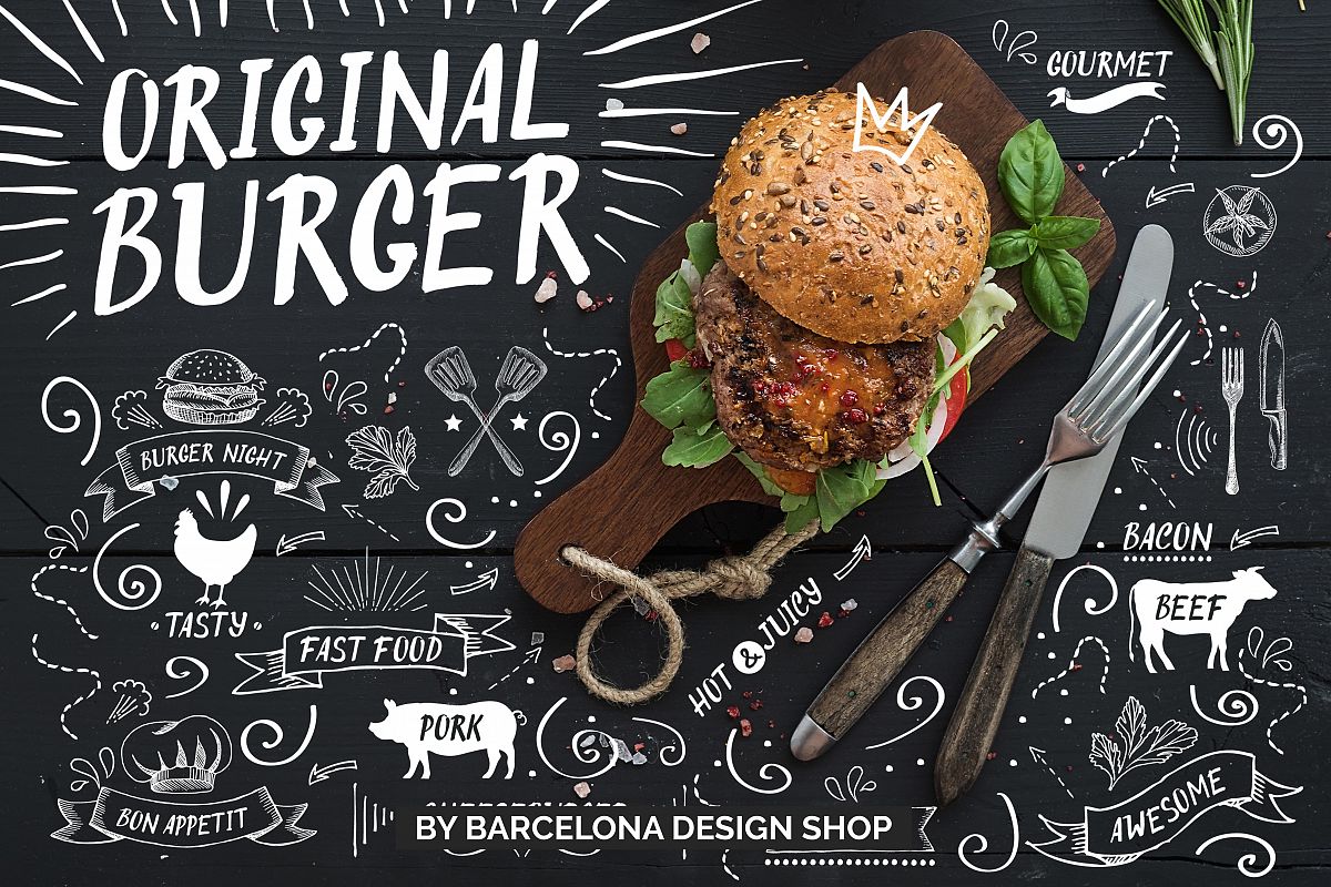 Original Burger Font example image