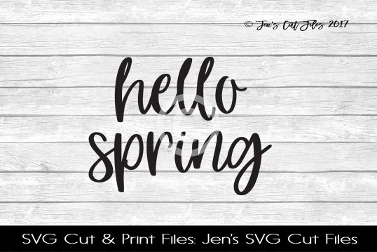 Hello Spring SVG Cut File example image