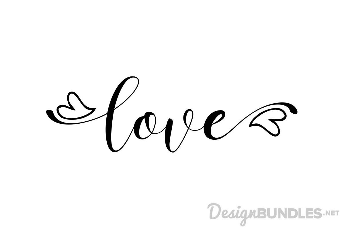 love calligraphy text Bundles Font Bundles Store  Love by Design