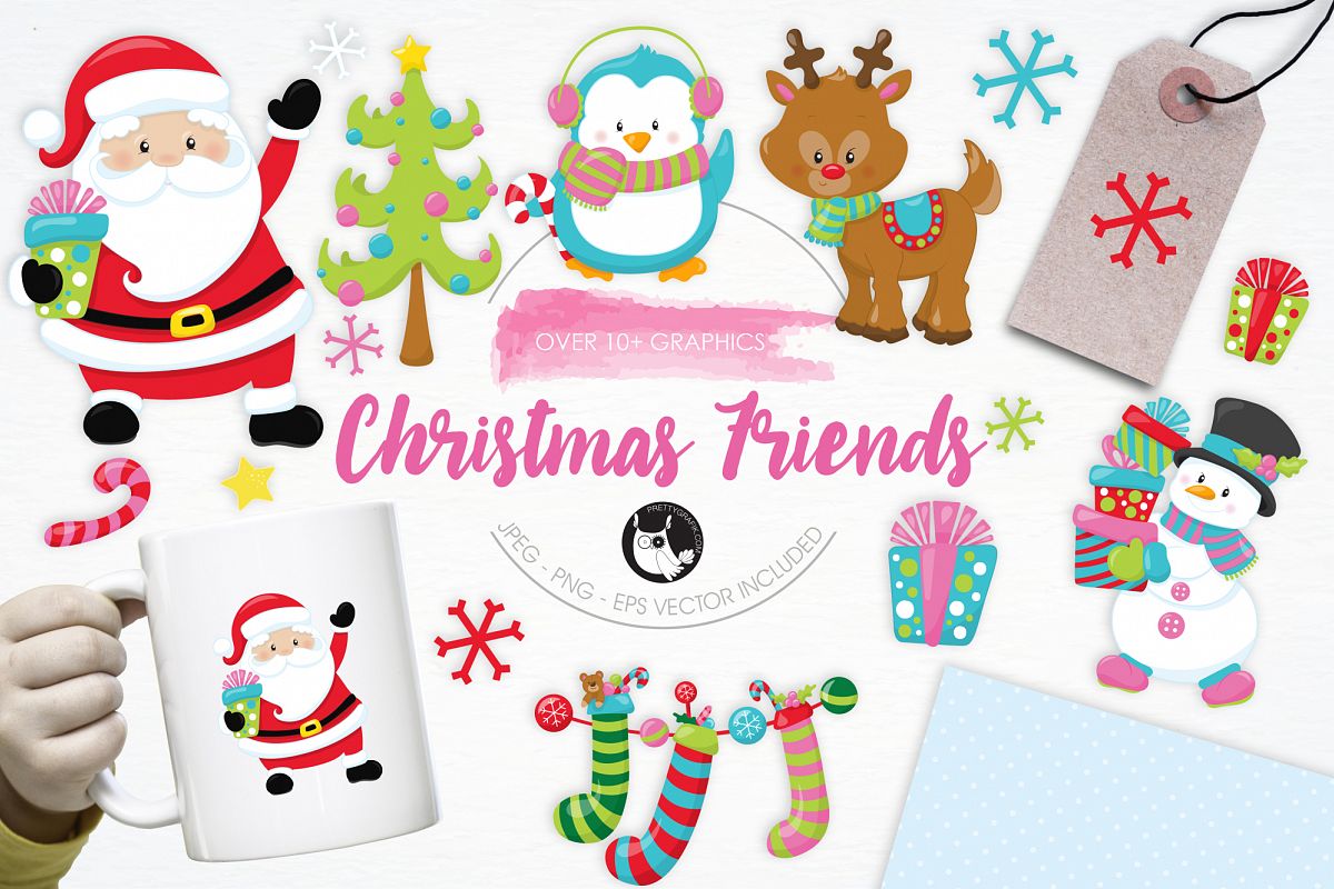 Christmas Friends graphics and illustrations example image