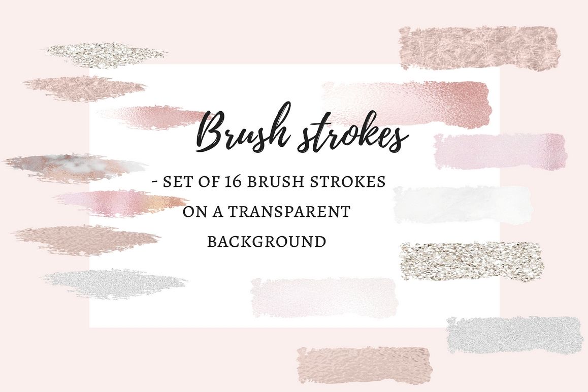 16 Brush strokes clipart example image