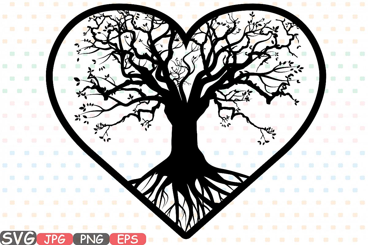 Family Tree - Heart Frame SVG family Va | Design Bundles