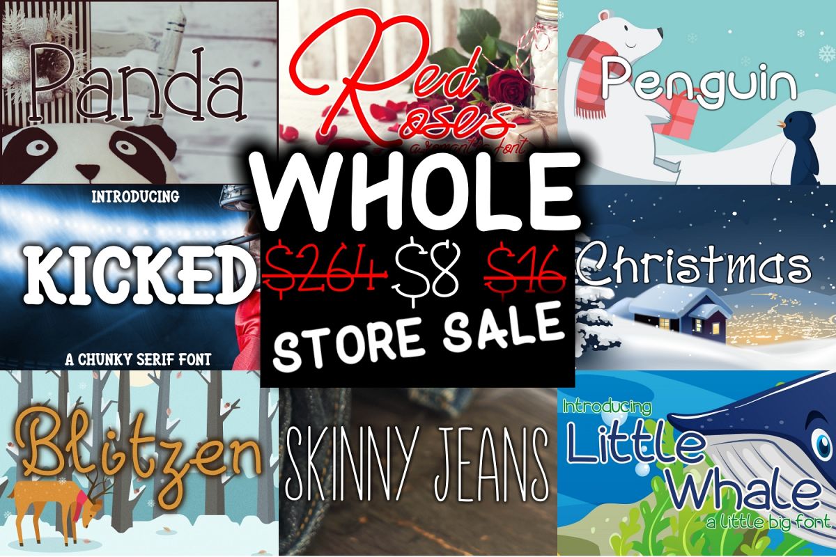 The Hella Cool Font Bundle - UPDATED example image