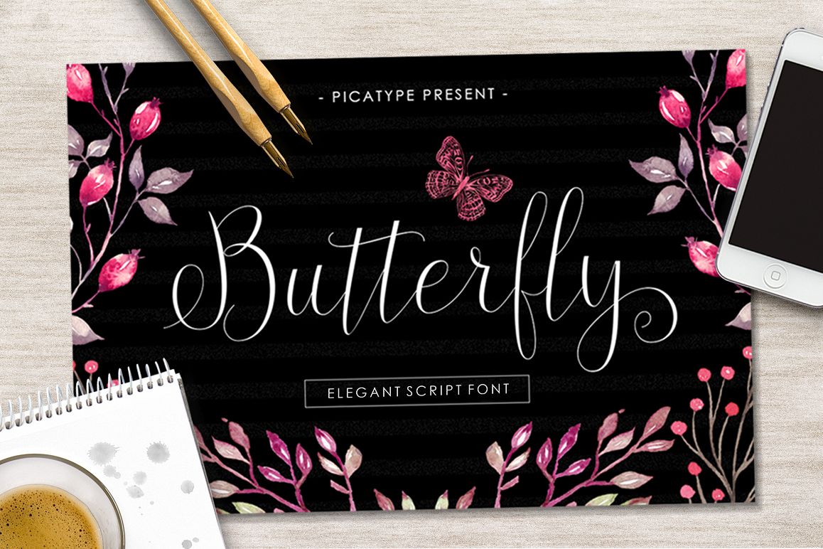 Butterfly Script example image