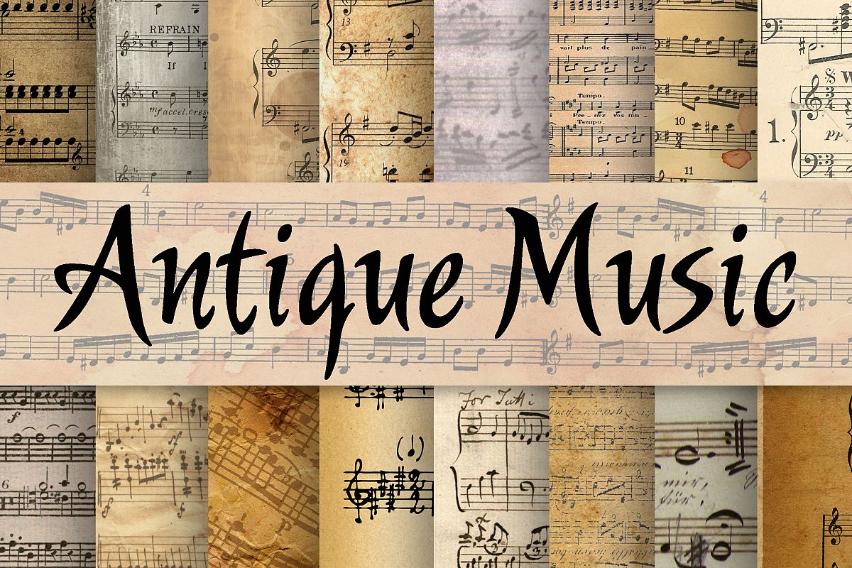 Antique Music Digital Paper example image