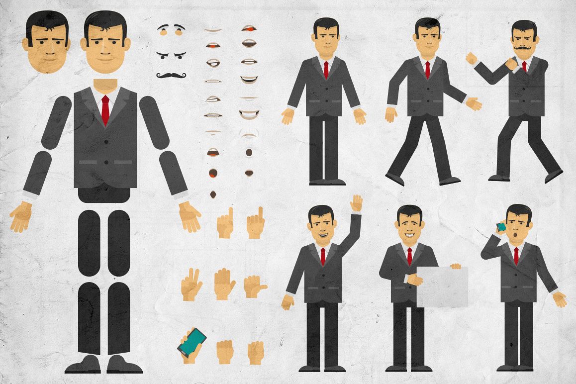 Businessman creation set example image
