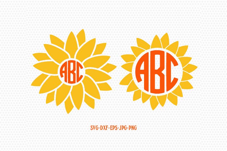 Download Sunflower SVG, Sunflower Monogram SVG, | Design Bundles