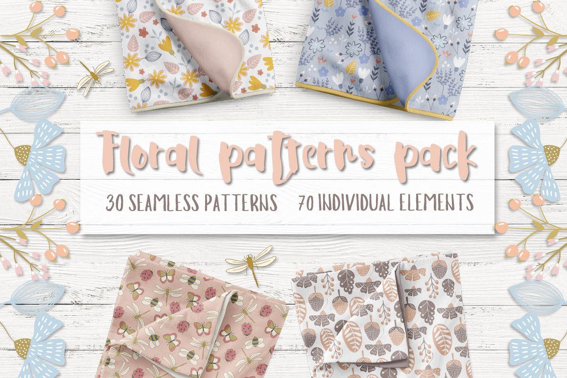 Floral patterns pack example image