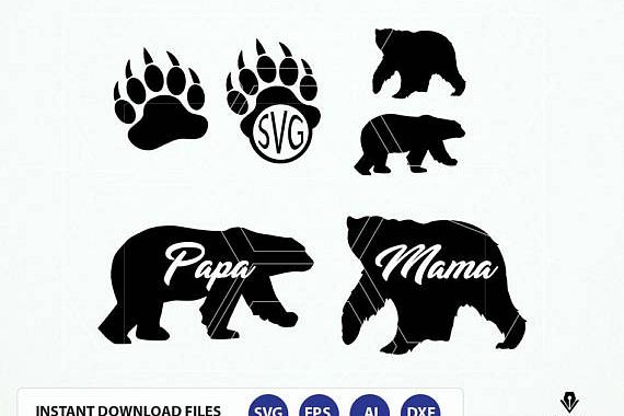 Download Bear svg file, bear monogram file - bea | Design Bundles