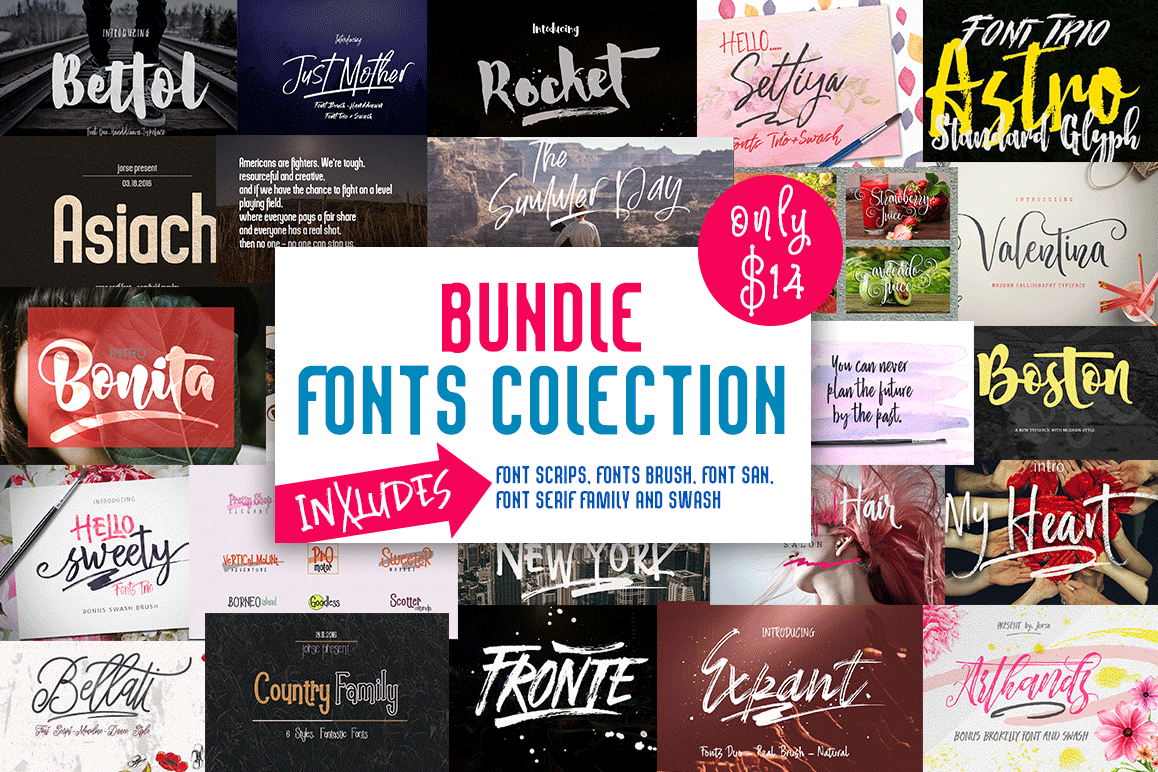 BUNDLE (Fonts Colection) example image