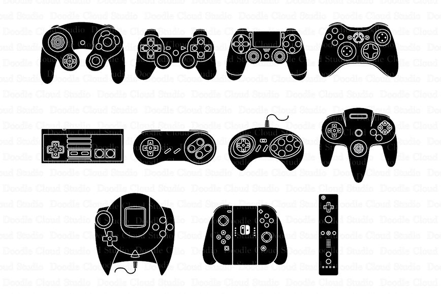 Game Controller SVG files, for Silhouet | Design Bundles