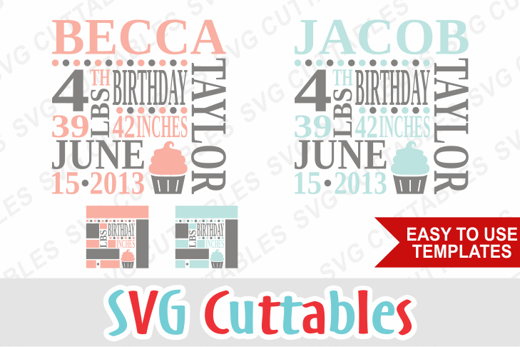 Birthday Stats template example image