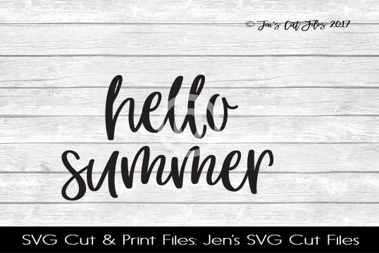 Hello Summer SVG Cut File example image