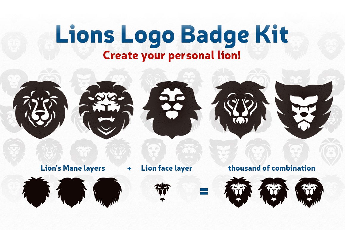 Lions Logo Badge Kit example image
