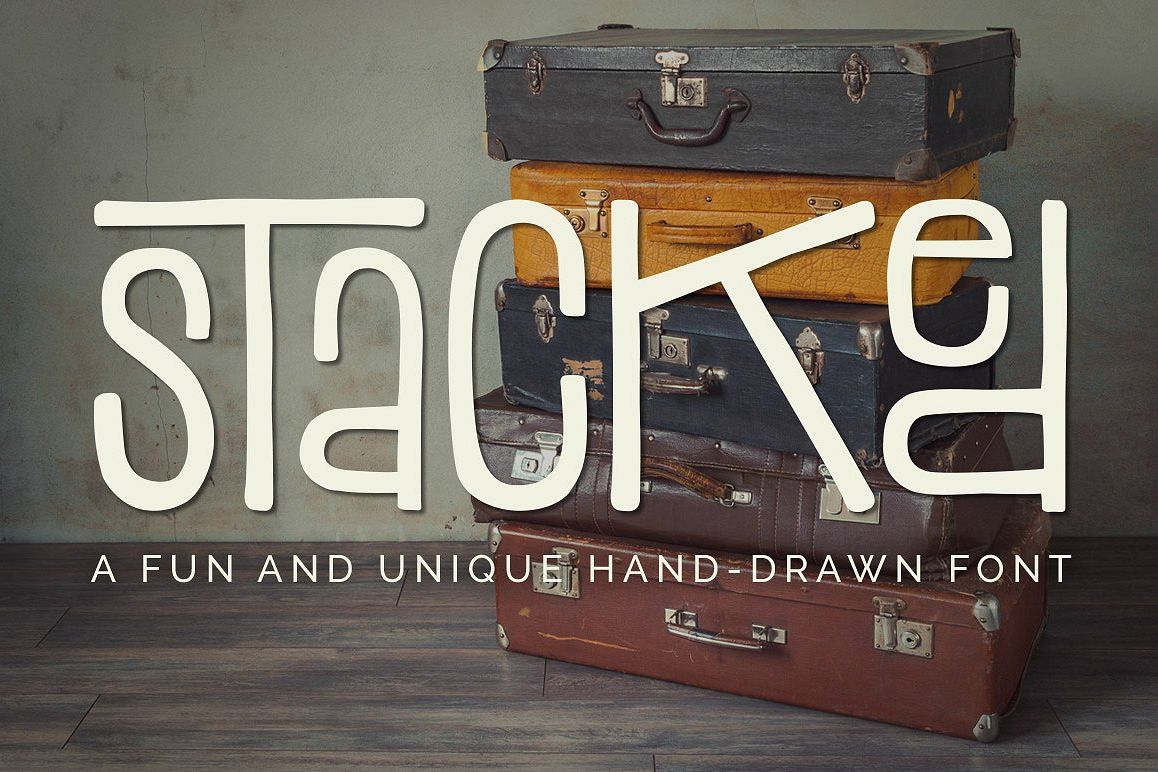 Stacked Font example image