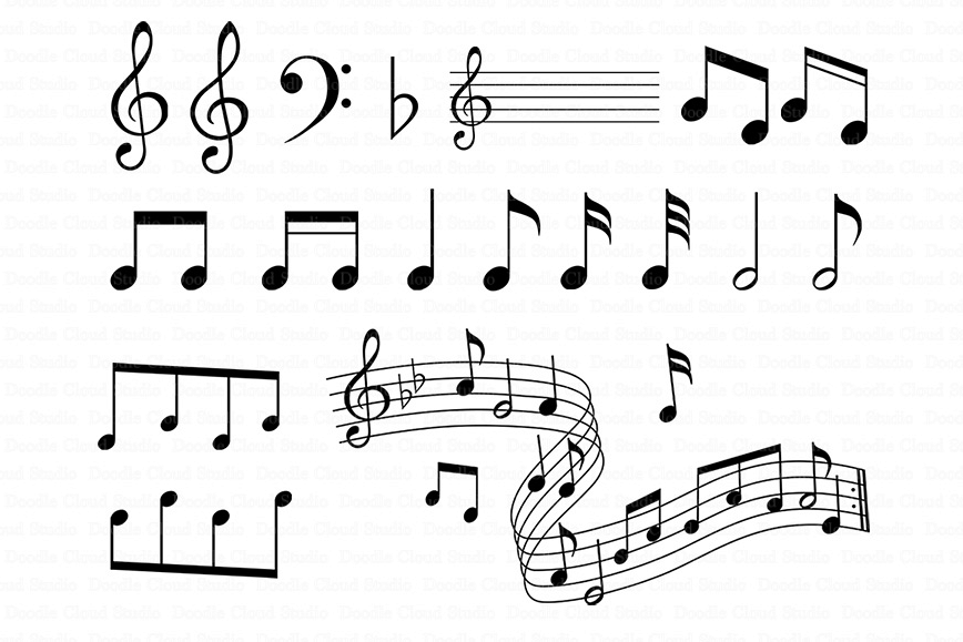 Download Musical Notes SVG for Silhouette Cameo | Design Bundles