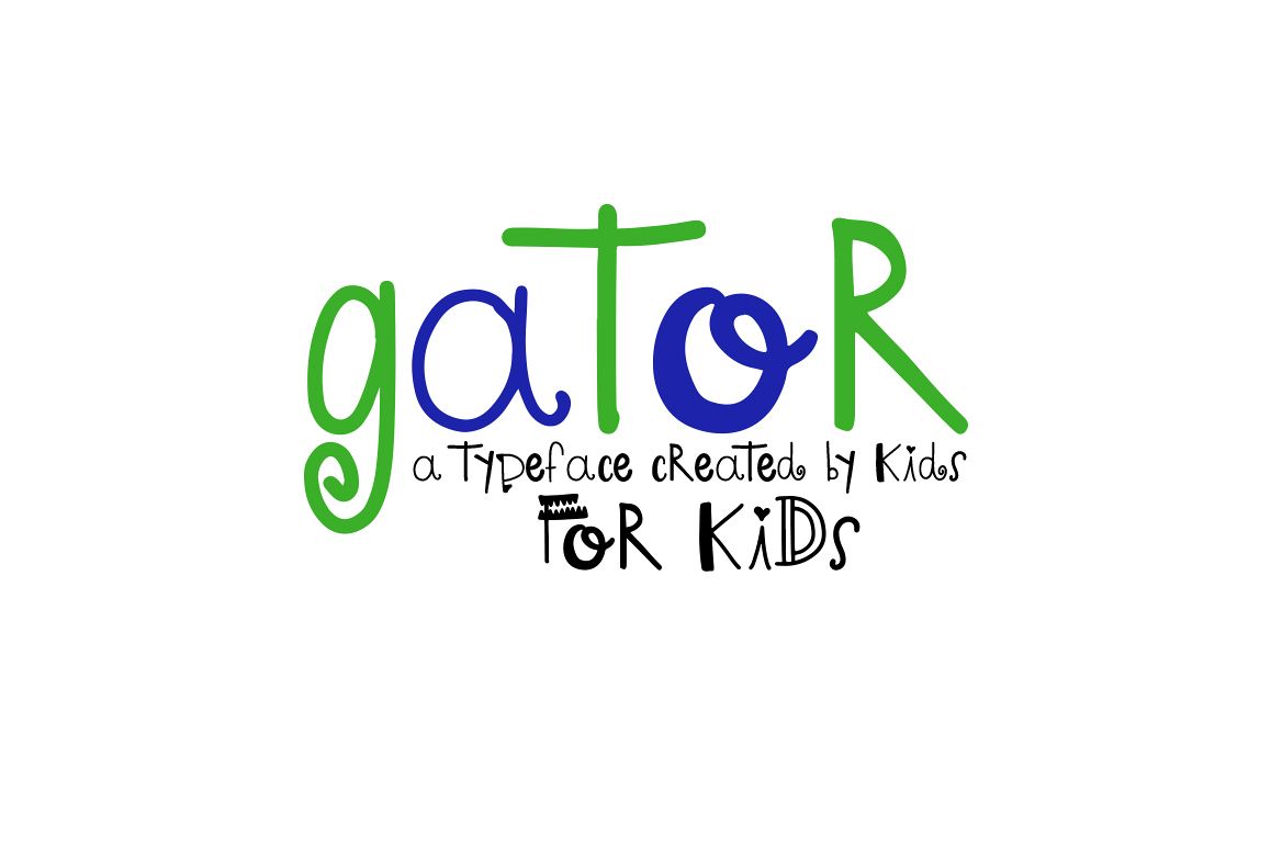 Gator - A font by kids, for kids example image
