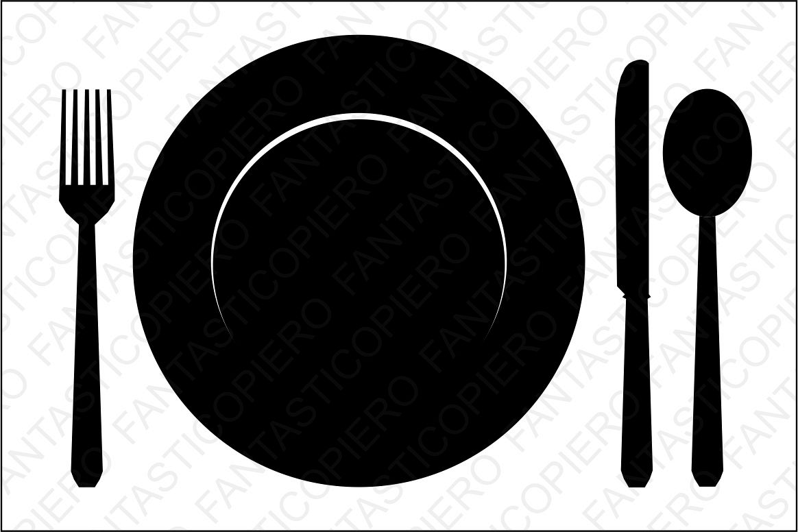 Plate Fork Knife and Spoon SVG files fo | Design Bundles