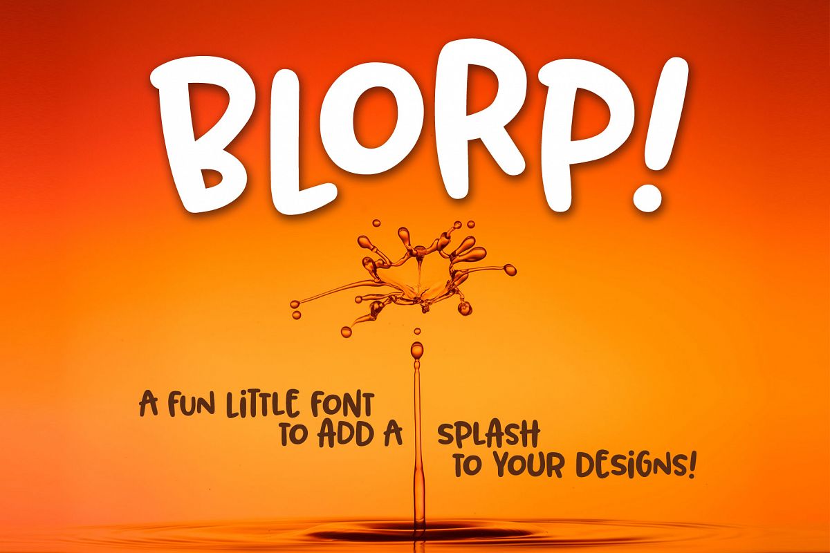BLORP! A fun, weird little font! example image