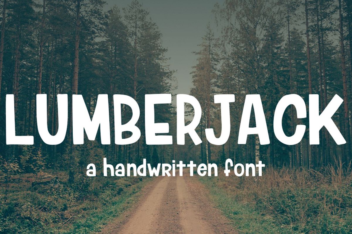 Lumberjack Font example image