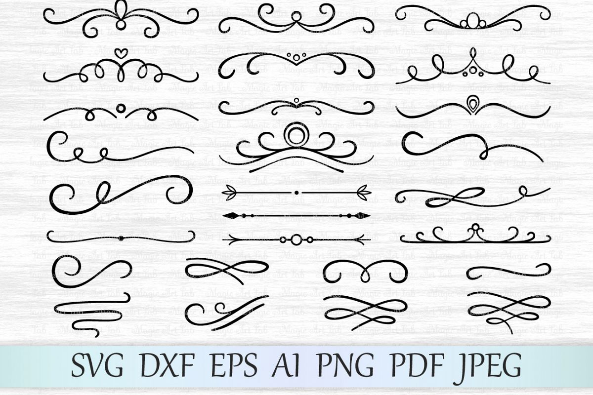 Download Divider svg file, Text dividers svg, Fl | Design Bundles