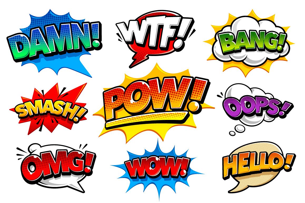 Comic Speech Bubbles example image