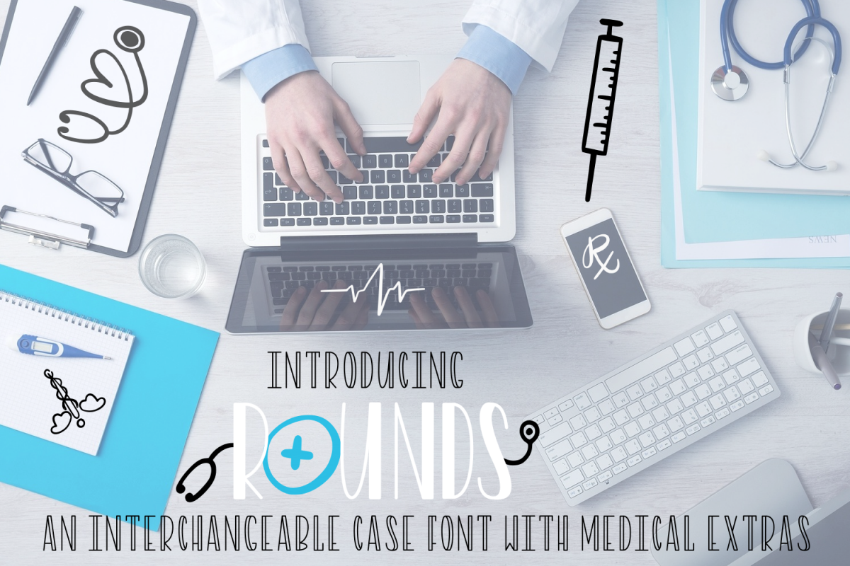 Rounds - A Nurse Font With Extras example image