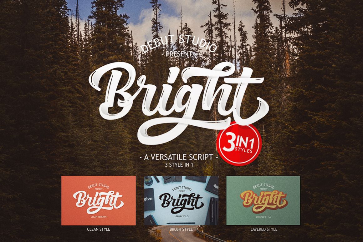 Bright Script (Fonts Trio) example image