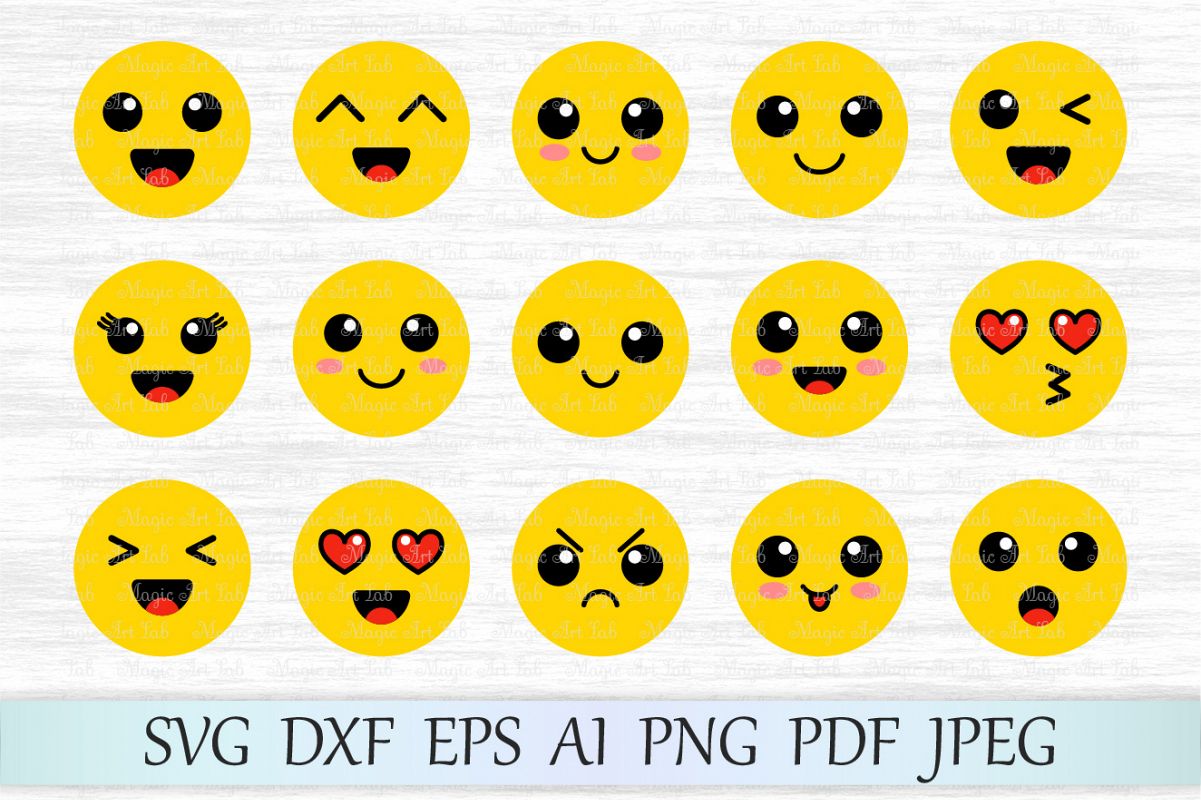 Download Emoji svg, Emoticon svg, Emoji clipart, | Design Bundles