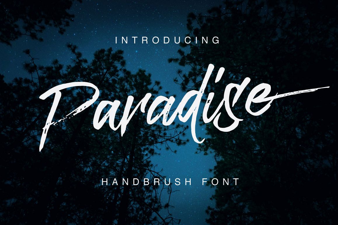 Paradise Typeface example image