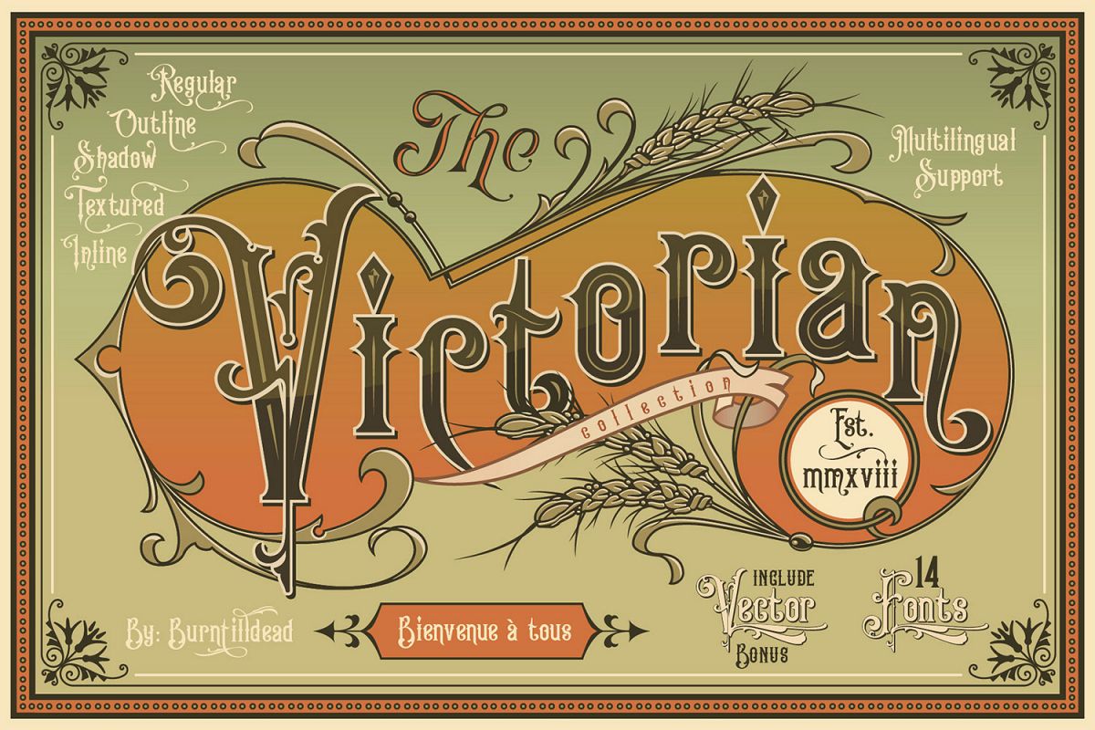 Victorian Fonts Collection example image