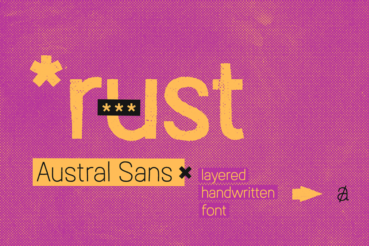 Austral Sans Rust example image