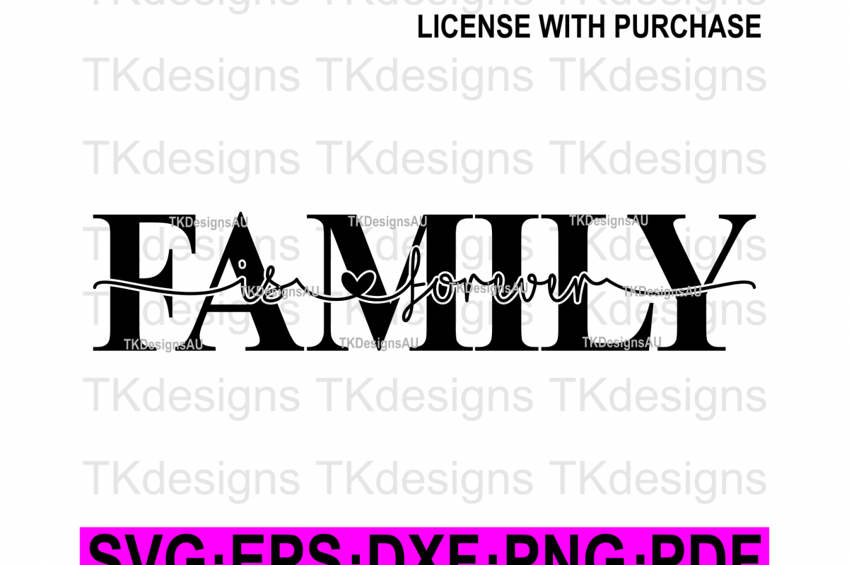 Family Is Forever Knockout SVG by TKDes | Design Bundles