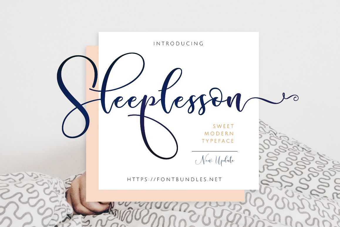 Sleeplesson Modern Script example image