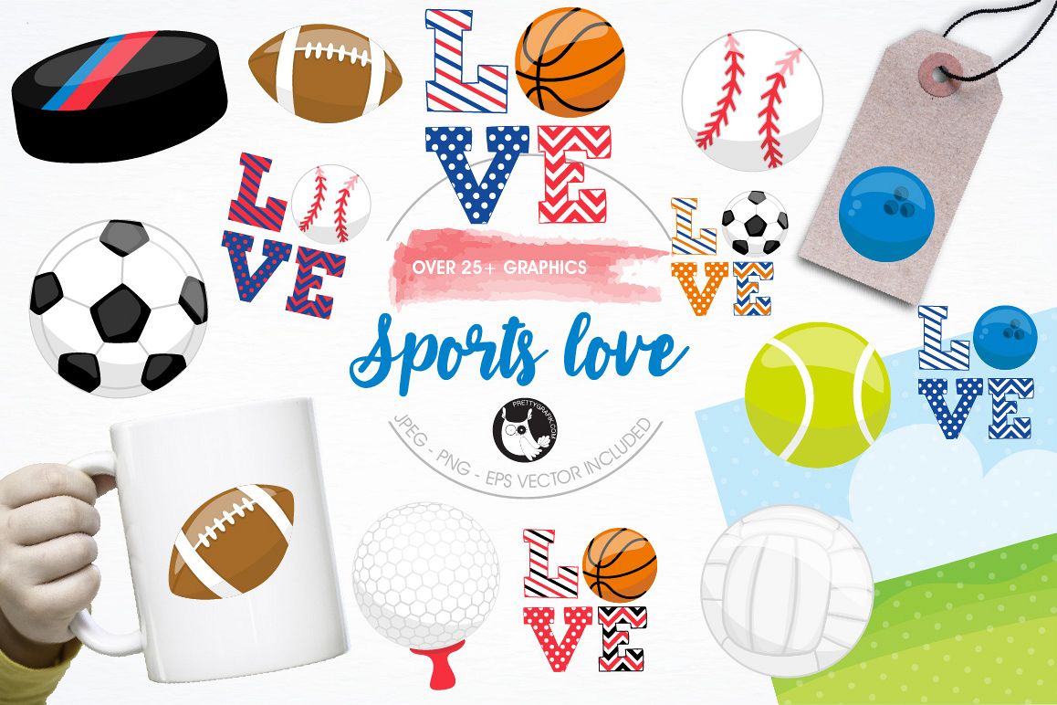Sports love graphics and illustrations example image