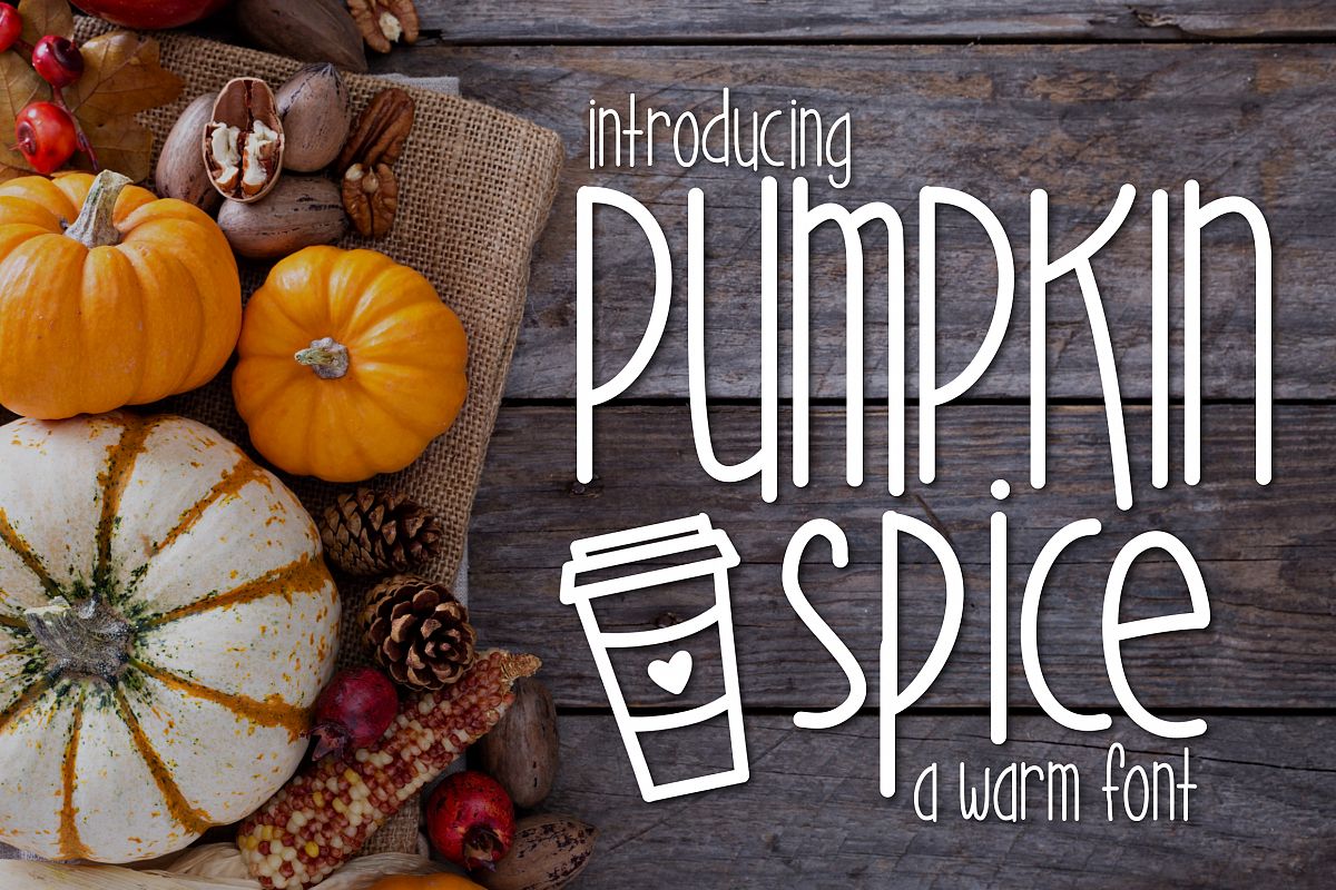 Pumpkin Spice a Warm Font example image