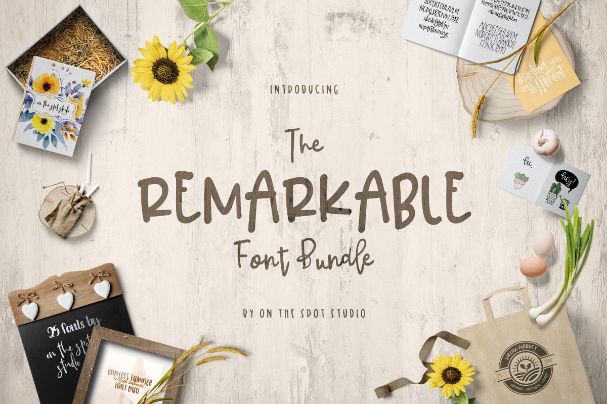 The Remarkable Font Bundle example image