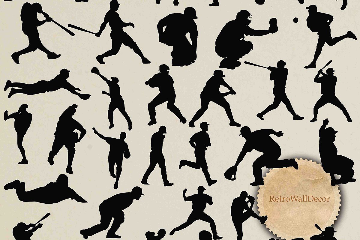 Baseball Silhouettes example image