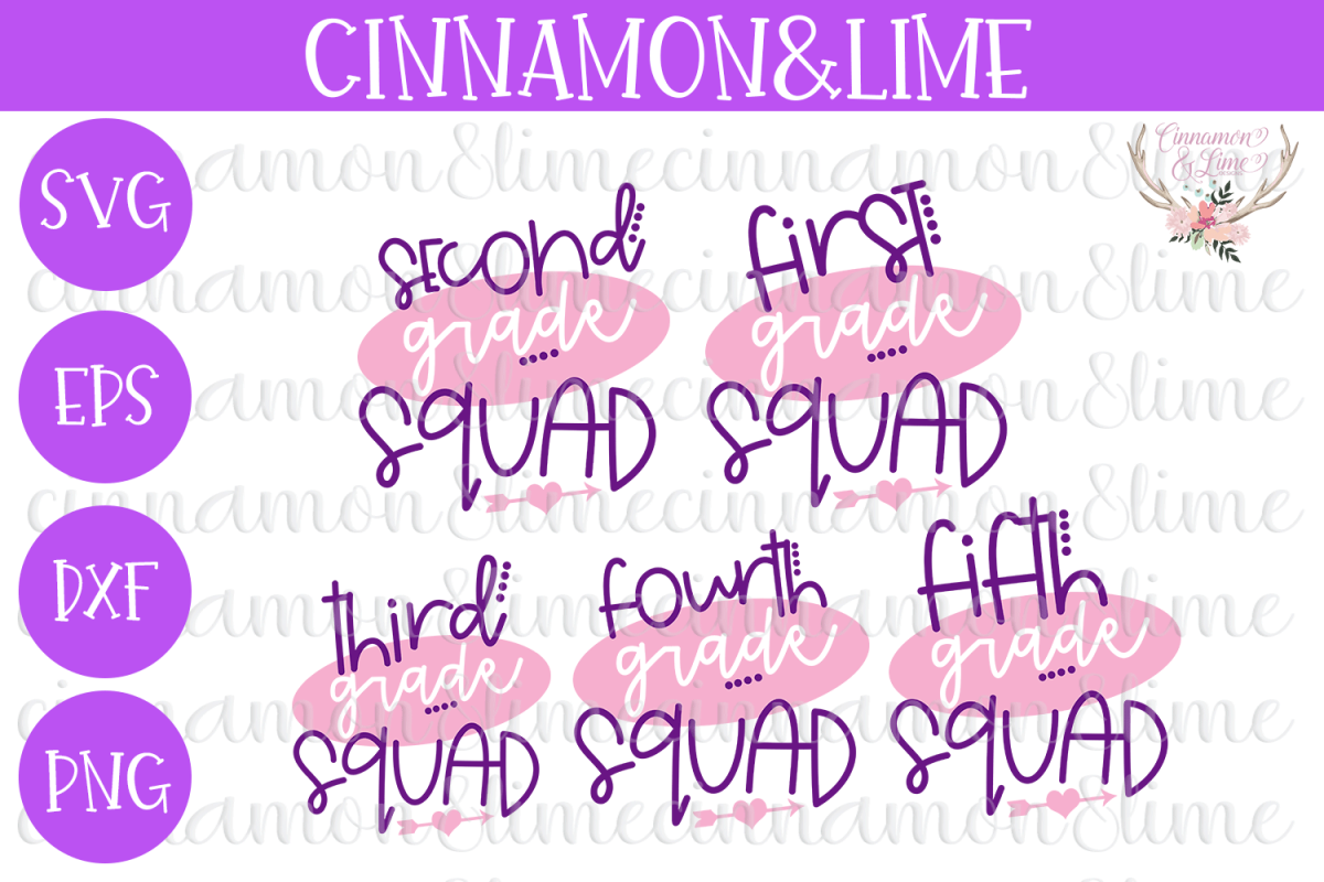 Girl Back to School Bundle SVG example image