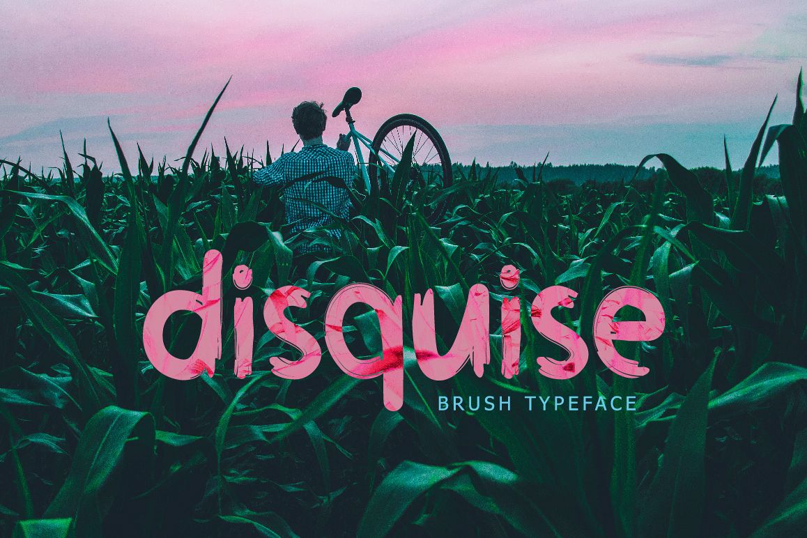 Disquise Brush Typeface example image