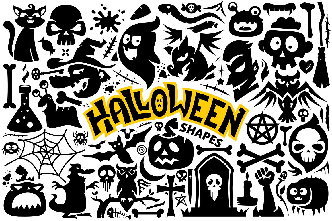 Halloween Vector Shapes Collection example image