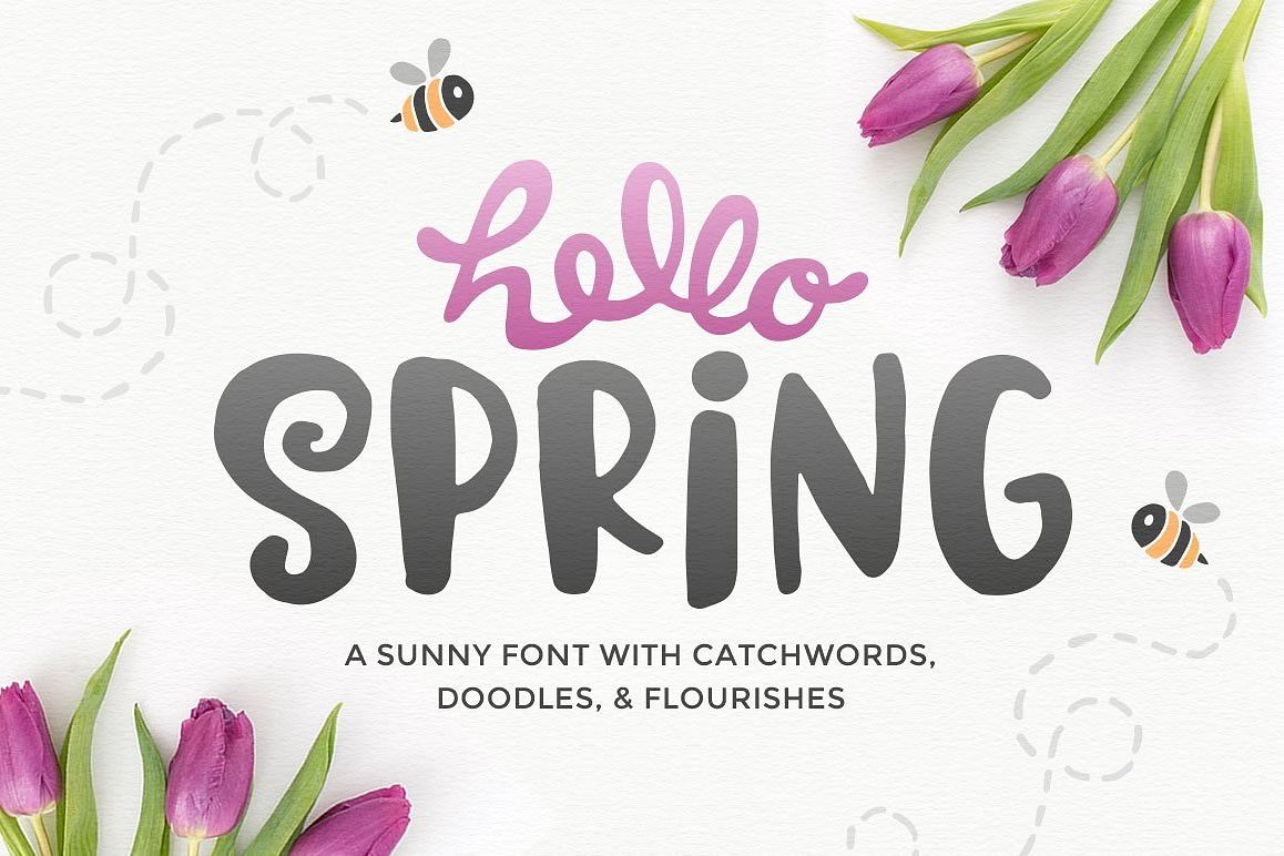 Hello Spring Font example image