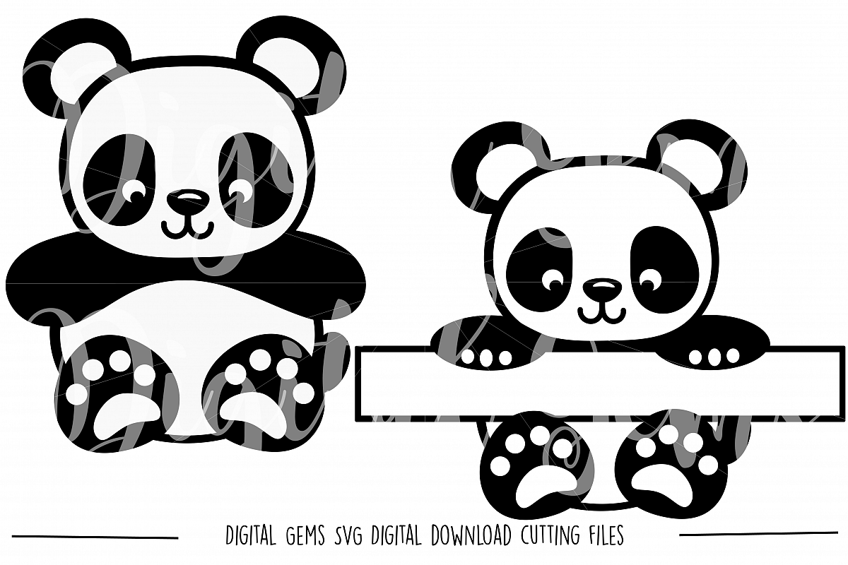 Panda SVG / DXF / EPS / PNG Files by Di | Design Bundles